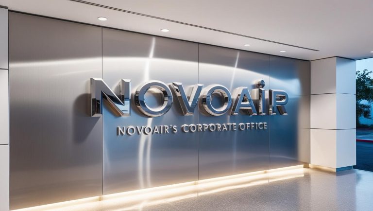 3D Letter Signage for Novoair’s Corporate Office